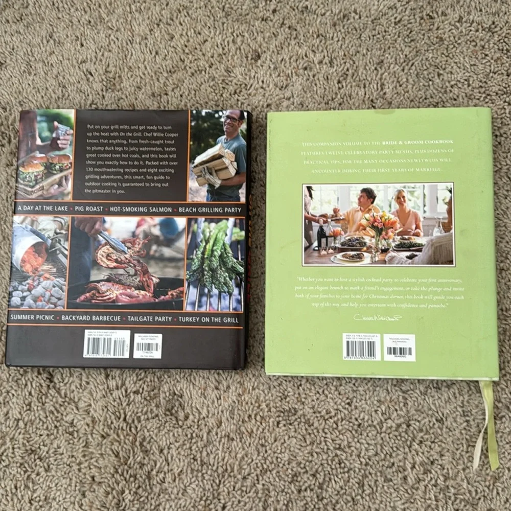 Williams Sonoma Cookbooks “on the grill” & “Bride & Groom Entertaining”